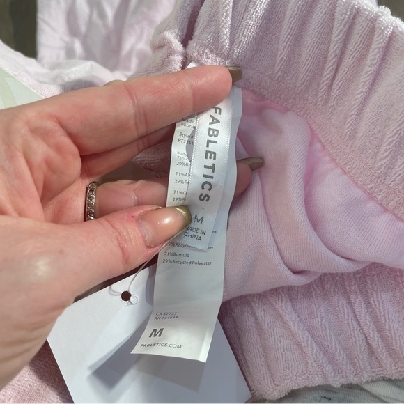 Towel Terry Wide Leg Sweatpant med fabletics NWT - Picture 8 of 8